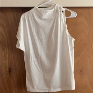 White One Shoulder Tee
